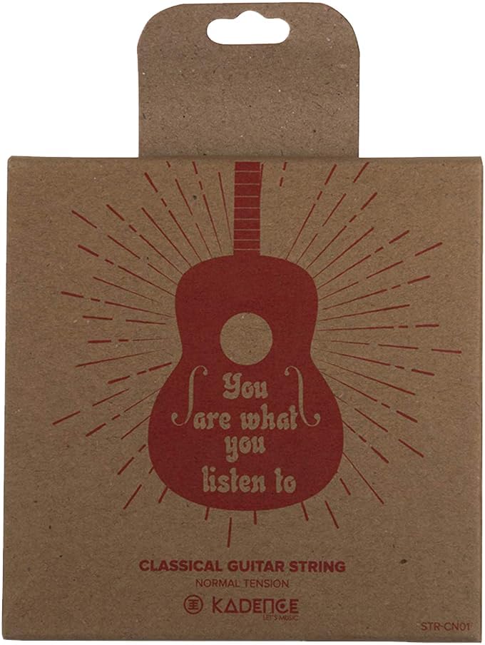 Kadence CN01 Jamming Series Classical Guitar Strings | 0.28–0.43 Gauge, Nylon 6-String Set | For Classical and Spanish Guitars | Clear