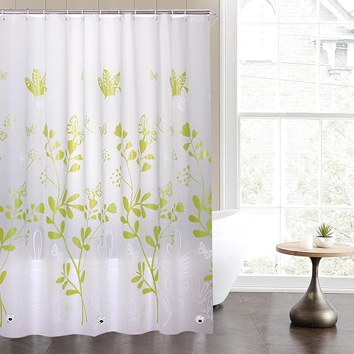 Miniatura 18 de Forro de plástico para ducha, forro de cortina de ducha de PEVA 4G de alta calidad con ojales inoxidables y 3 imanes pesados, cortinas de ducha