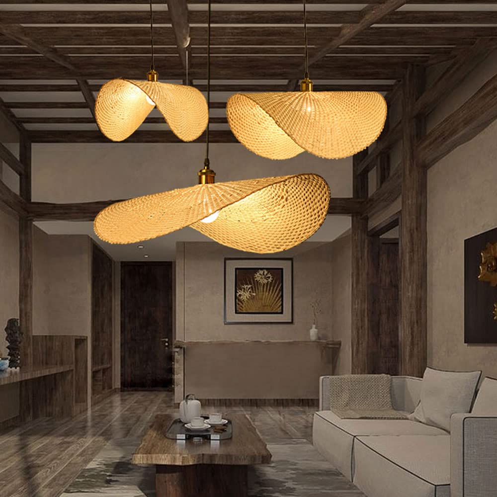 lampa wisząca z wikliny 1 żarówka, wisząca lampa z naturalnego rattanu, klosz do domu, do salonu, sypialni