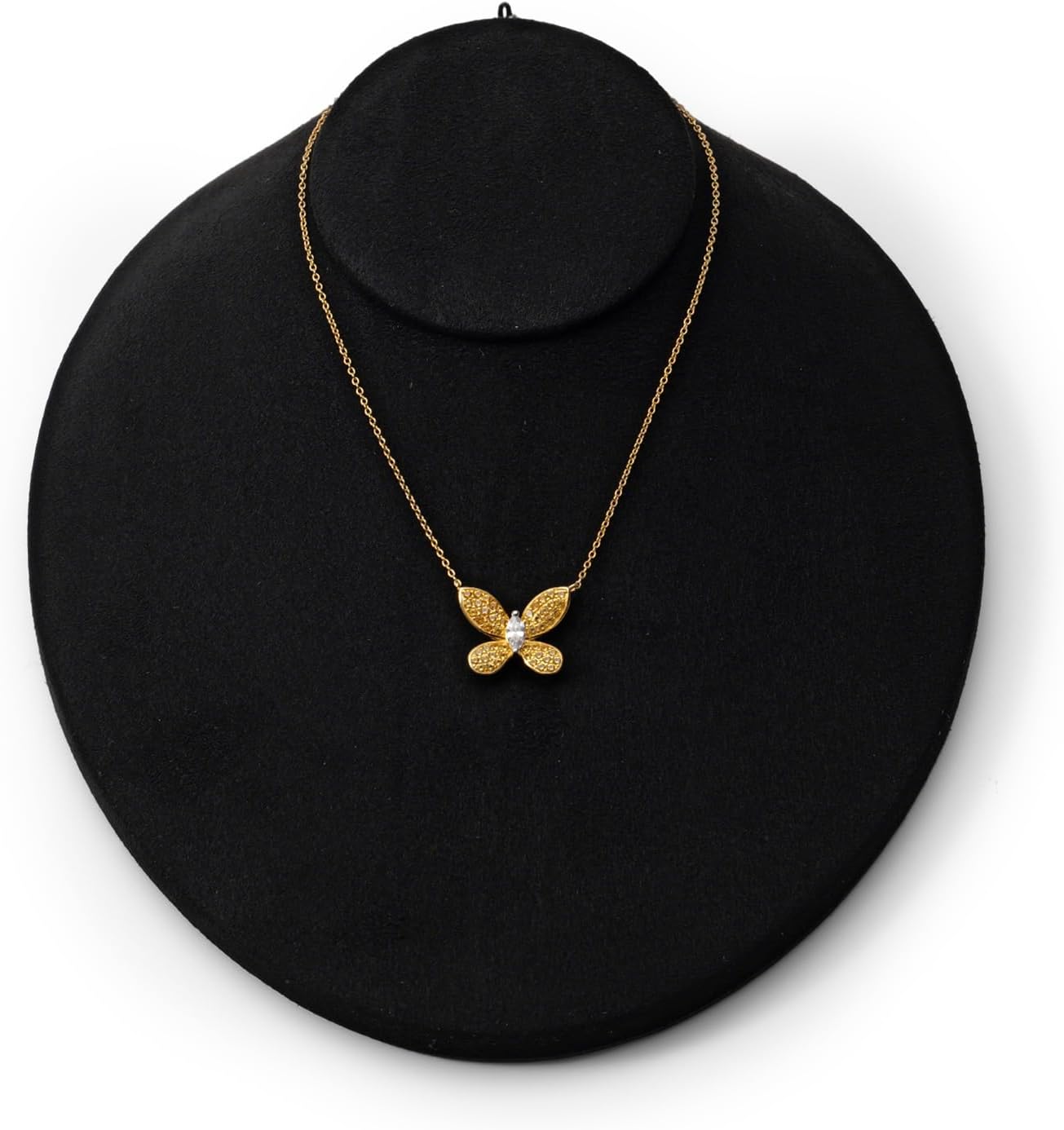 Oirlv Necklace Holder Bust Velvet Jewelry Display Necklace Display for Vendors Display Pendant Display Stand Black