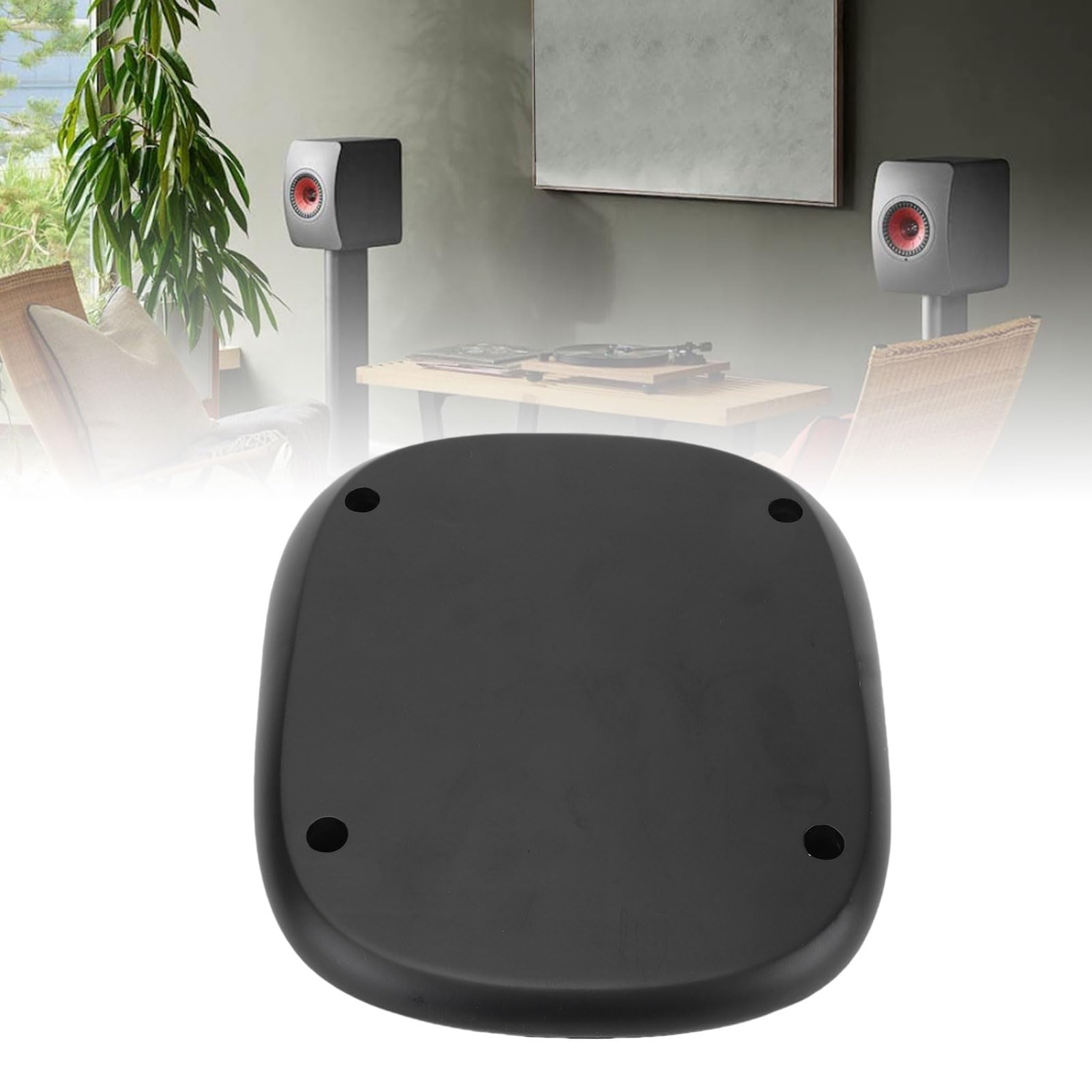 Stojak na Głośnik Stacjonarny, Metalowy Uchwyt do Montażu Głośnika do Głośnika LS50 Wireless II z funkcją Antypoślizgowej Redukcji Wibracji i Odchyleniem o 15 Stopni, Idealny dla Lepszych