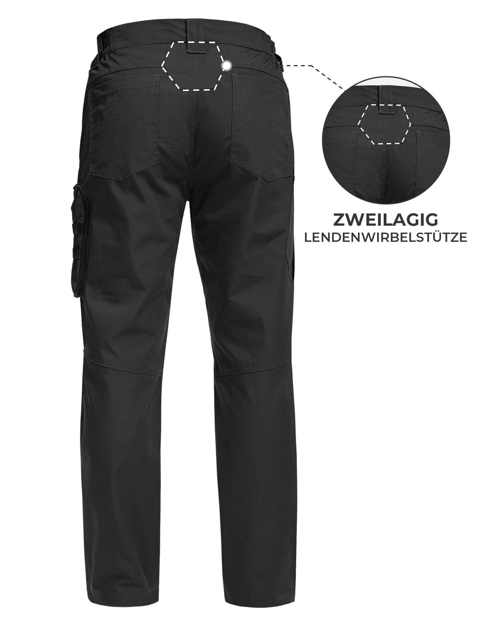MOURCE Pantalones tácticos para hombre, resistentes al agua, de secado rápido, pantalones cargo para hombre, con 7 bolsillos, transpirables, para trabajo al aire libre, senderismo