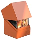 Boulder Solid 100+, Deck Case for 100 Double-Sleeved TCG Cards, Orange, Secure & Durable Storage for Trading Card Games, No Transparency