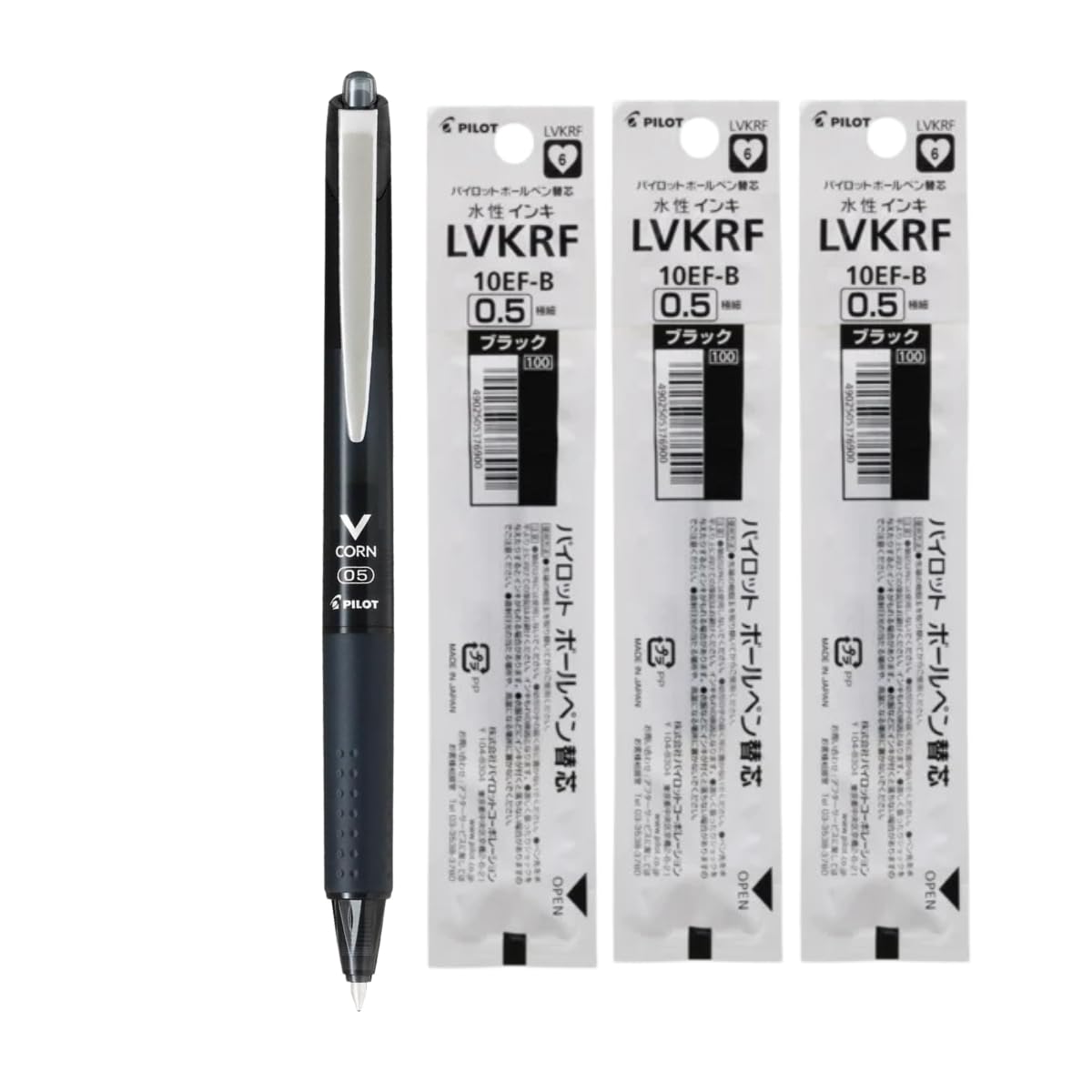 Amazon | パイロット Vコーン ノック式 【 水性 】【 05 】【 黒インク