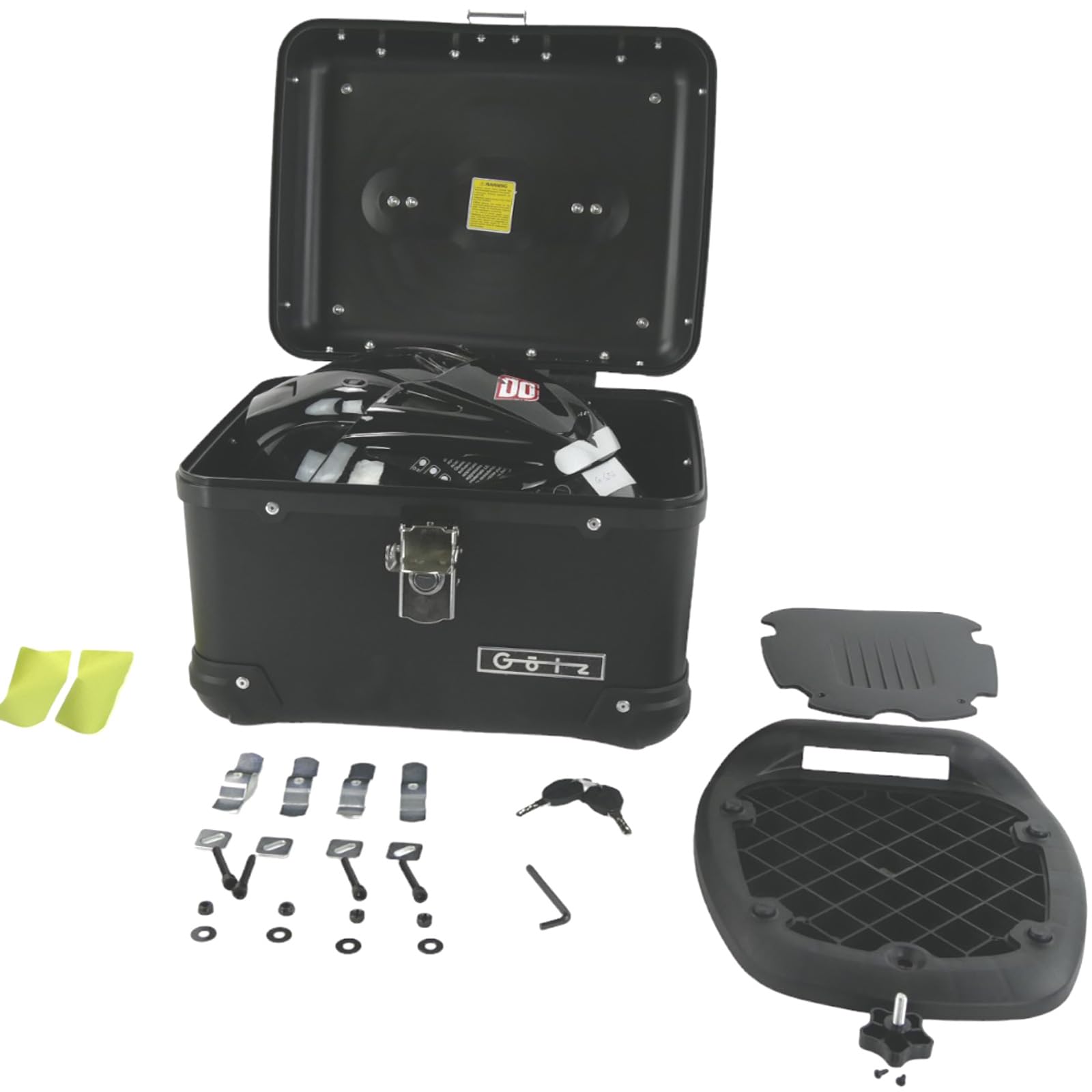 Götz Topcase 35 Liter Aludesign schwarz Komplettset