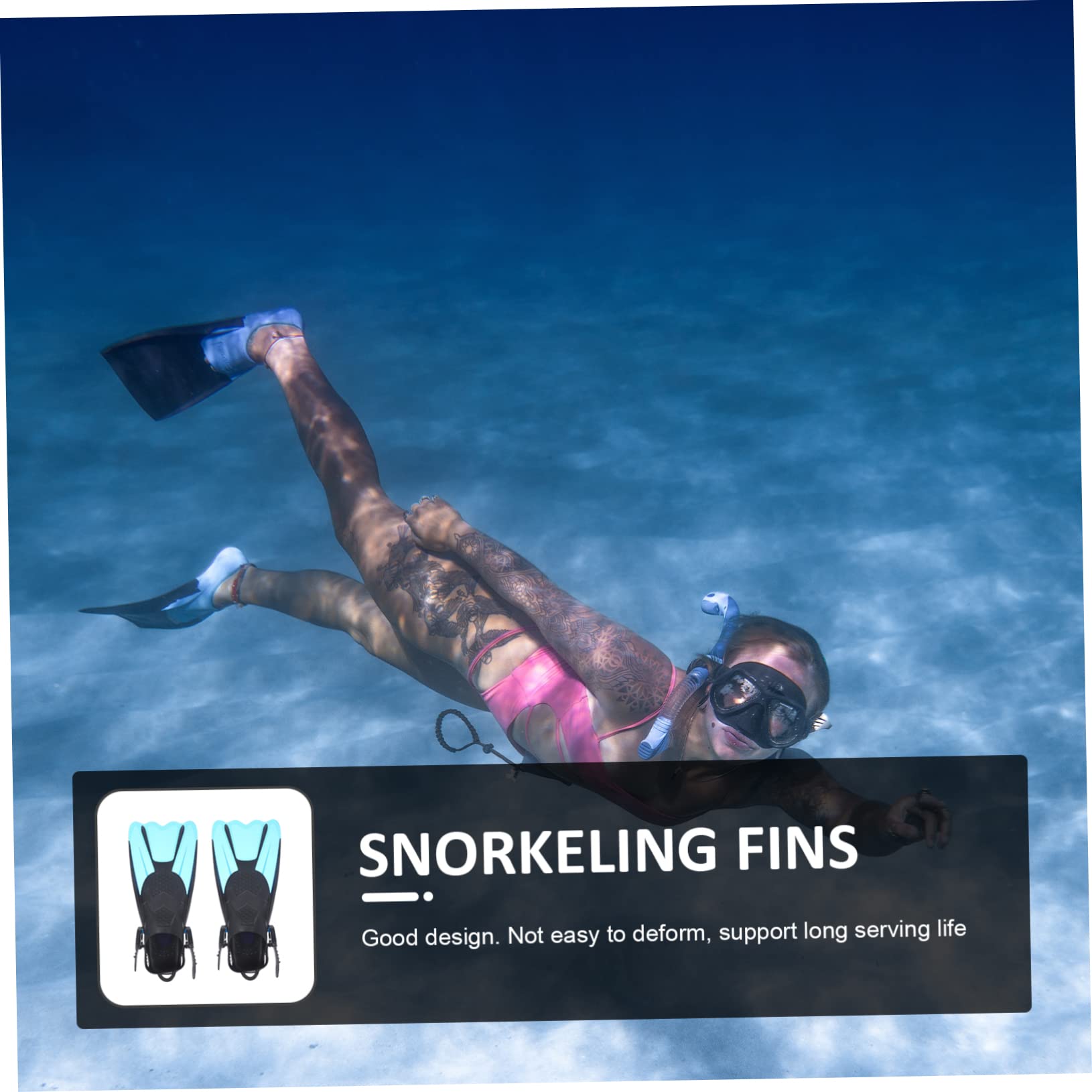 TOYANDONA 2 Pinne Flessibile Comfort e Resistenza Pinne Corte per Snorkeling e Immersione Adatte Principianti e Amanti Del