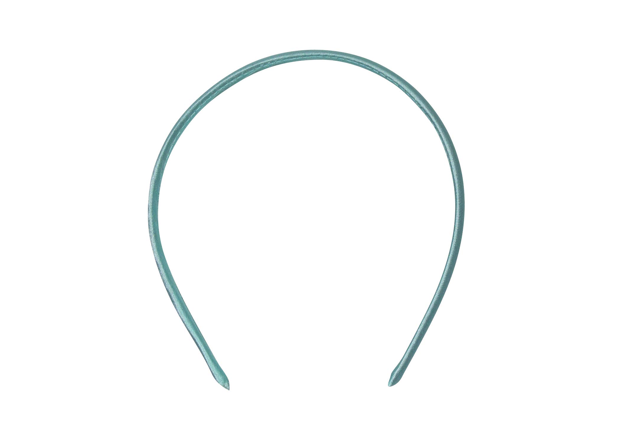 Satin Covered Headbands 10 mm Wide Sold by The Piece - Aqua Blue