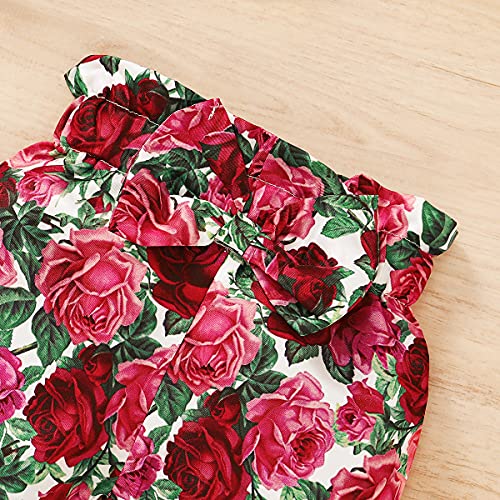 Baby Meisje Bloemen Romper Broek Hoofdband Kleding Set Lente Herfst Winter Outfit Homewear voor Peuter Meisjes - Image 7