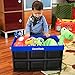CleverMade Collapsible Storage Bins - Royal Blue 3 Pack 62L - Stackable Containers Heavy Duty Capacity Folding Crates - Space-Saving for Home