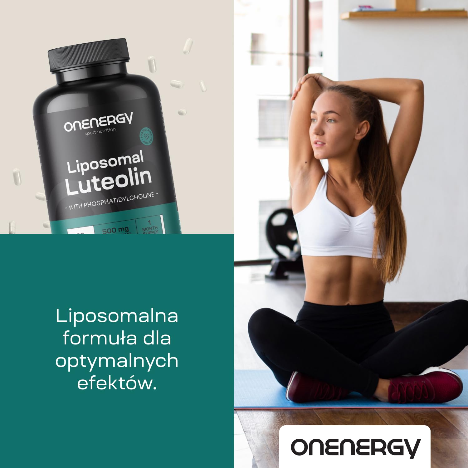 Liposomalna luteolina 500 mg - 60 kapsułek roślinnych - Naturalny flawonoid - Doskonałe wchłanianie i skuteczność - Z dodatkiem fosfatydylocholiny - Codzienne wsparcie
