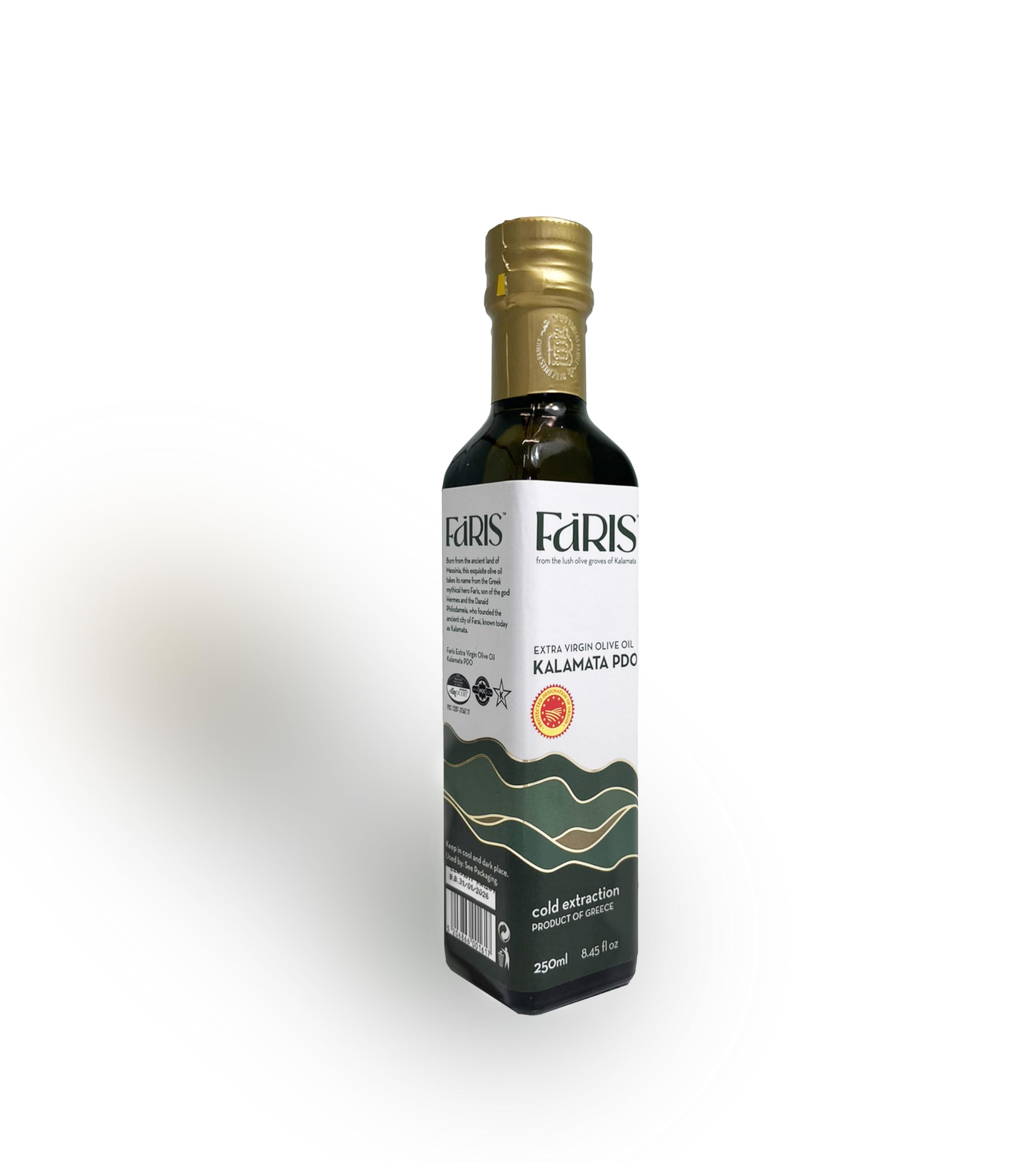 Set premium grec pour salade – Huile d’olive extra vierge de Kalamata AOP & Vinaigre balsamique à la figue – 2 x 250ml – Faris & Adam&Eve – Duo gourmet pour salades, vinaigrettes et marinades.