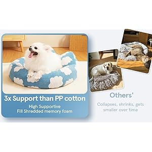 Donut-Dog-Beds-for-Small-Dogs-Removable-and-Washable-Dog-Bed-Cover-Cozy-Soft-Round-Cat-Bed-with-Waterproof-Liner-Cute-Calming-Dog-Bed-for-Indoor-Cats-for-Small-Medium-Dogs-Blue-M-30x30x8 - Cucciolini Doodles Donut-Dog-Beds-for-Small-Dogs-Removable-and-Washable-Dog-Bed-Cover-Cozy-Soft-Round-Cat-Bed-with-Waterproof-Liner-Cute-Calming-Dog-Bed-for-Indoor-Cats-for-Small-Medium-Dogs-Blue-M-30x30x8