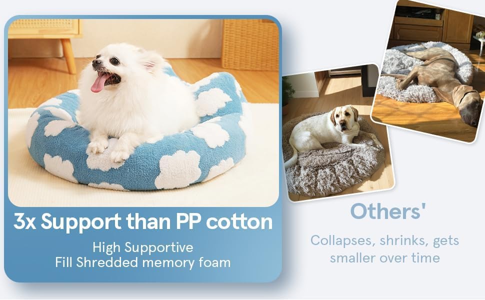 Donut-Dog-Beds-for-Small-Dogs-Removable-and-Washable-Dog-Bed-Cover-Cozy-Soft-Round-Cat-Bed-with-Waterproof-Liner-Cute-Calming-Dog-Bed-for-Indoor-Cats-for-Small-Medium-Dogs-Blue-M-30x30x8 - Cucciolini Doodles Donut-Dog-Beds-for-Small-Dogs-Removable-and-Washable-Dog-Bed-Cover-Cozy-Soft-Round-Cat-Bed-with-Waterproof-Liner-Cute-Calming-Dog-Bed-for-Indoor-Cats-for-Small-Medium-Dogs-Blue-M-30x30x8