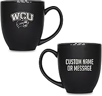 Vista 44 de Rico Industries NCAA Primary - Taza personalizada de 15 onzas, color negro mate, para bebidas calientes o frías Tigres del Estado de Aplastar