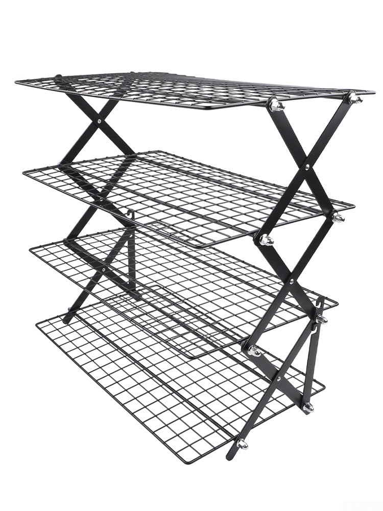 Grille de Refroidissement Pliable 4 Niveaux pour Cuisson(Four-layer)