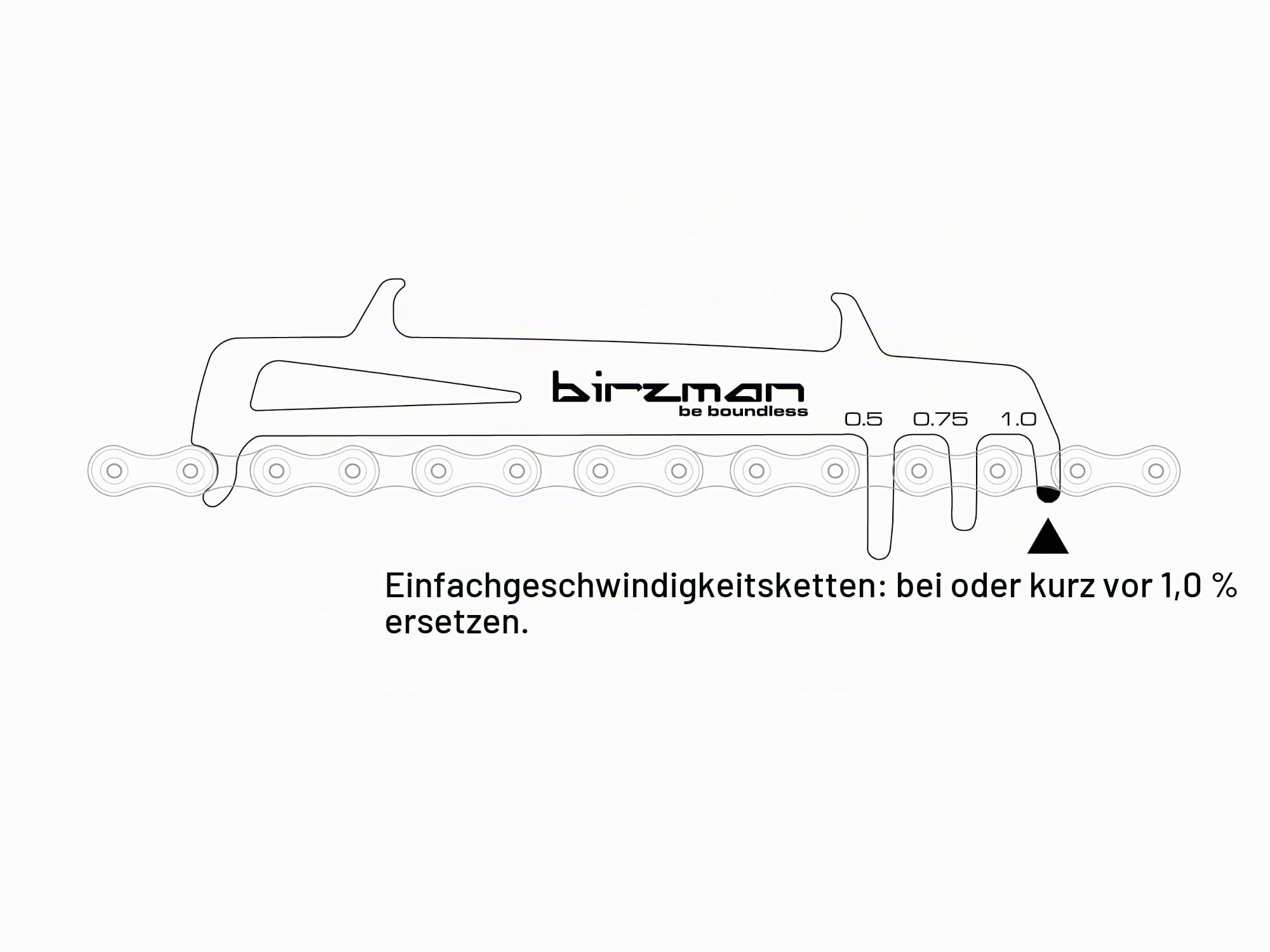 Birzman Unisex Kettenverschleiß-Indikatorwerkzeuge, Silber, One Size – Ansicht 3