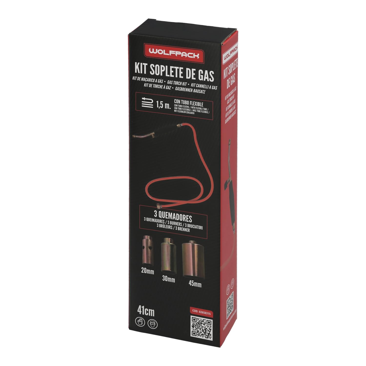 WOLFPACK LINEA PROFESIONAL Soplete 3 Boquillas Con Tubo