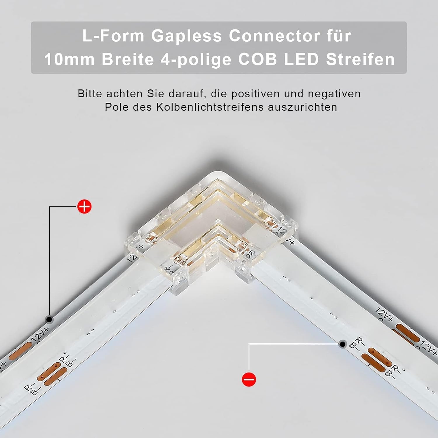 Amefil 16 sztuk COB 4PIN10MMRGB zestaw łączników narożnych, złącze narożne, złącze LED T-L, narożnik RGB Light 10 mm