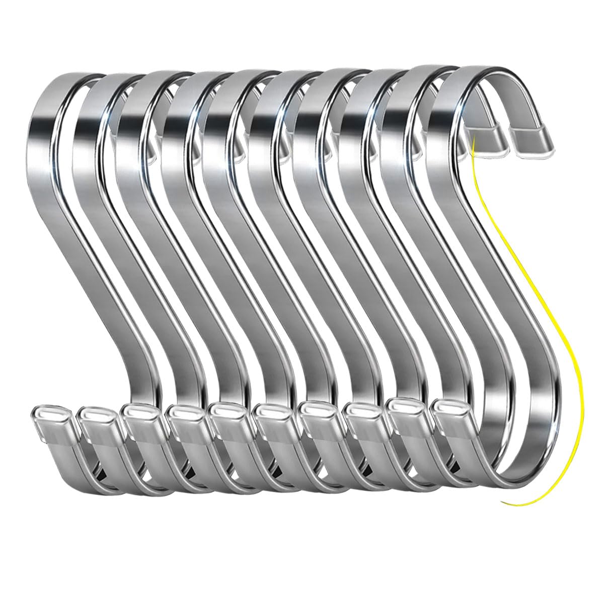 Ganci A S In Acciaio Inox - Confezione Da 10 Pezzi, Resistenti, Per Cucina, Garage, Officina - Foto 3