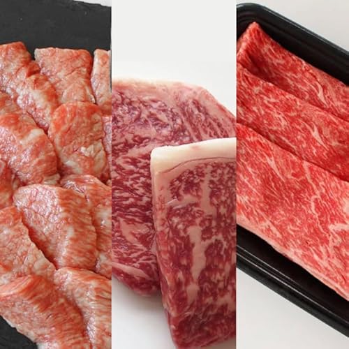 [宮崎牛]特上セット ロース ステーキ 100g×2 & 霜降り スライス 300g & 牛バラ焼肉 300g 計800g [マルミヤストア 宮崎県 美郷町 31ag0114]