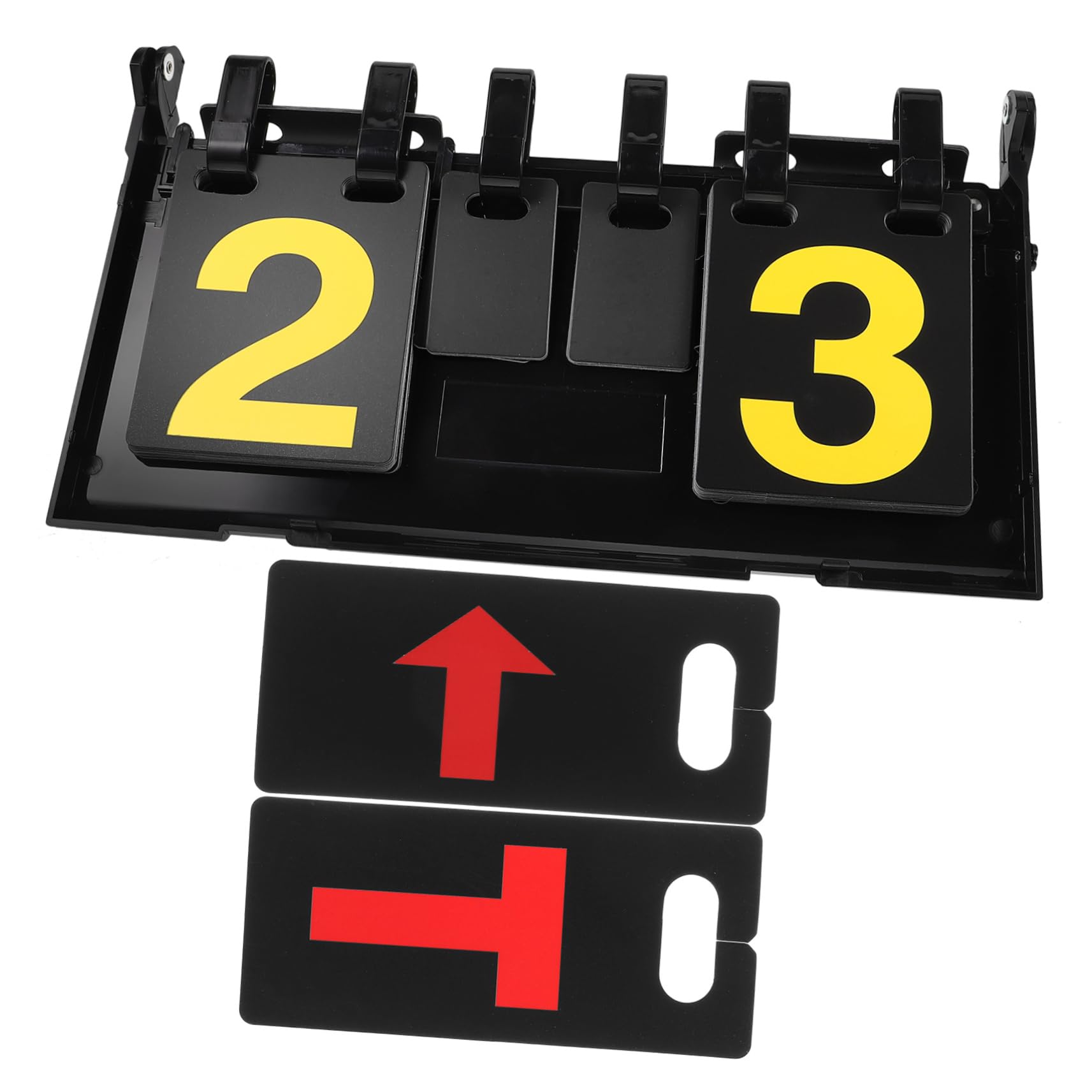 Happyyami Scoreboard Sports Games Score Flipper Portable Flips Practical Scoring Basketball Basket Ball Convenient Score Game Scorer Tennis Score Keeper for Net Black