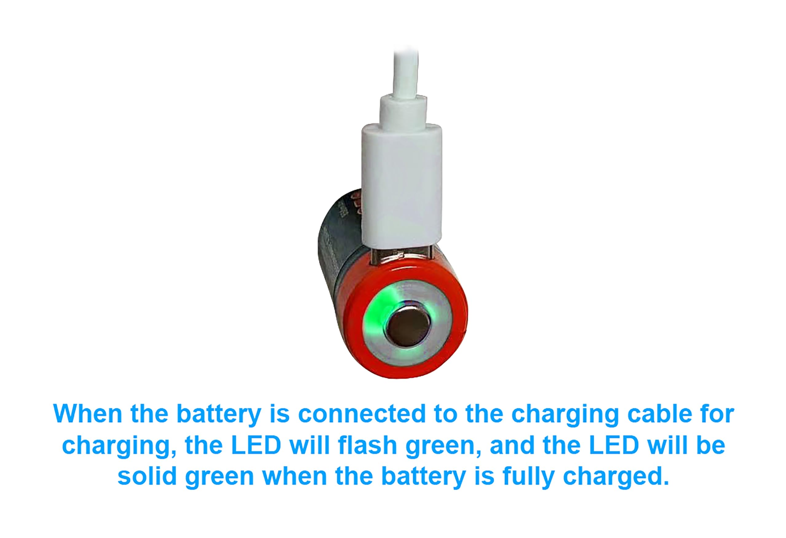 4 Batterie Ricaricabili USB-C 1.5V – 2x Baby C 6000 MWh E 2x D 8800 MAh, Ricarica Rapida, Bassa Autoscarica, Fino A 1500 Cicli, Con Cavo Incluso
