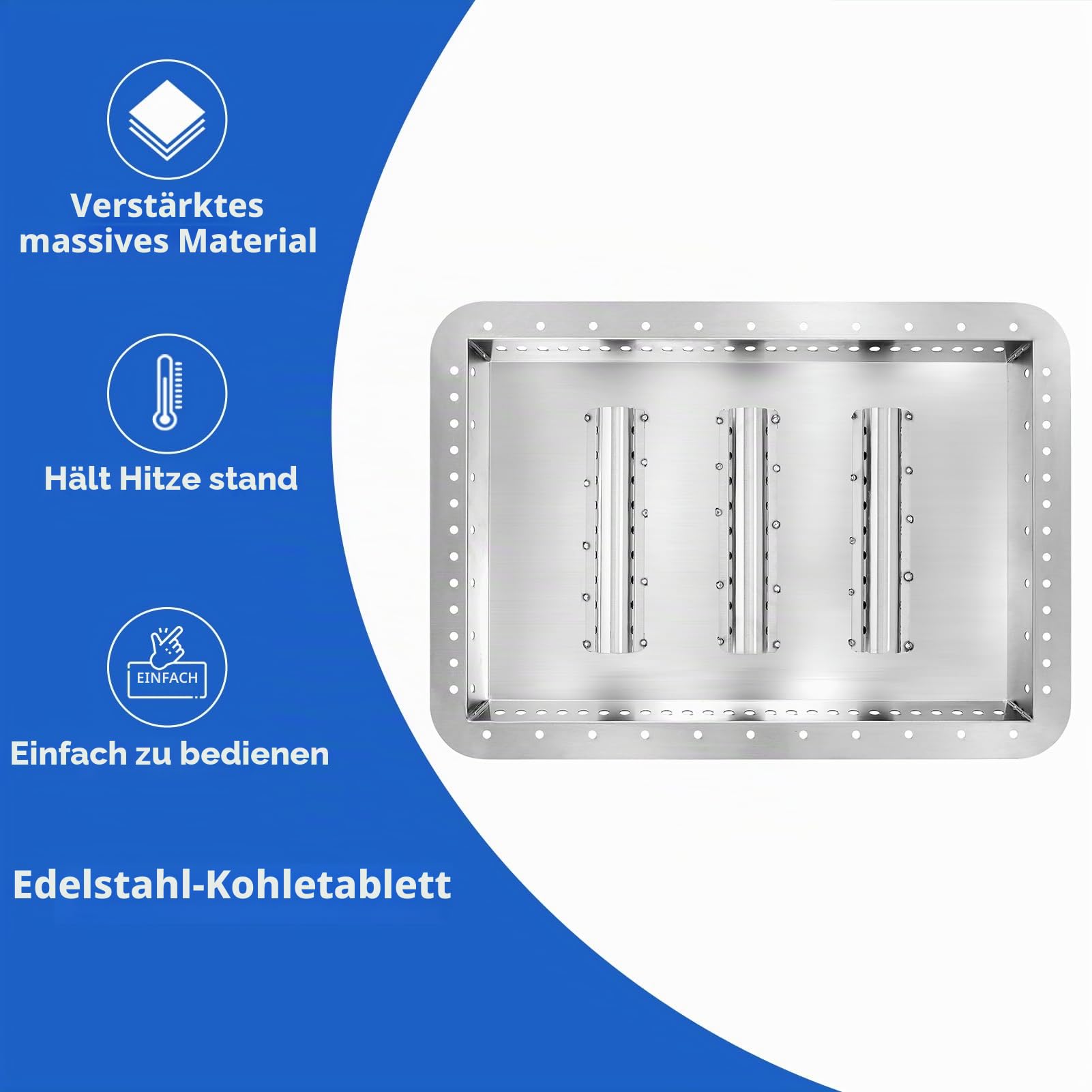 G421-0200-W1 Holzkohlewanne Grill Ersatzteil für Charbroil Gas2coal 3 Brenner Hybrid Gasgrill 463340516 463370519 463336818 463370518 463341918 Aschenbecher Grill Holzkohlepfanne Grillteile