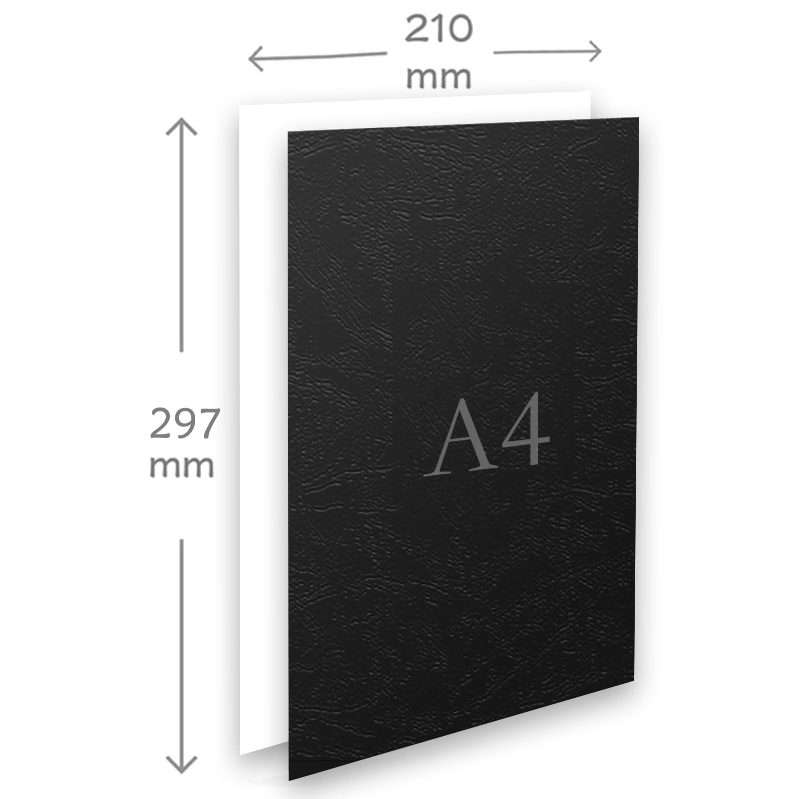 RAYSON Couvertures de reliure, A4, 230g, Texture Cuir, Bleu, 100 Pièces | Couverture papier stable avec gaufrage cuir premium. 230g pour protection sûre. Idéal pour rapports et certificats