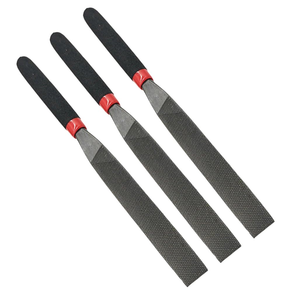 3PCS Mini Steel Files Needle File Flat for Stone Glass Metal Carving Craft Filing Woodworking Hand Tool(Flat)