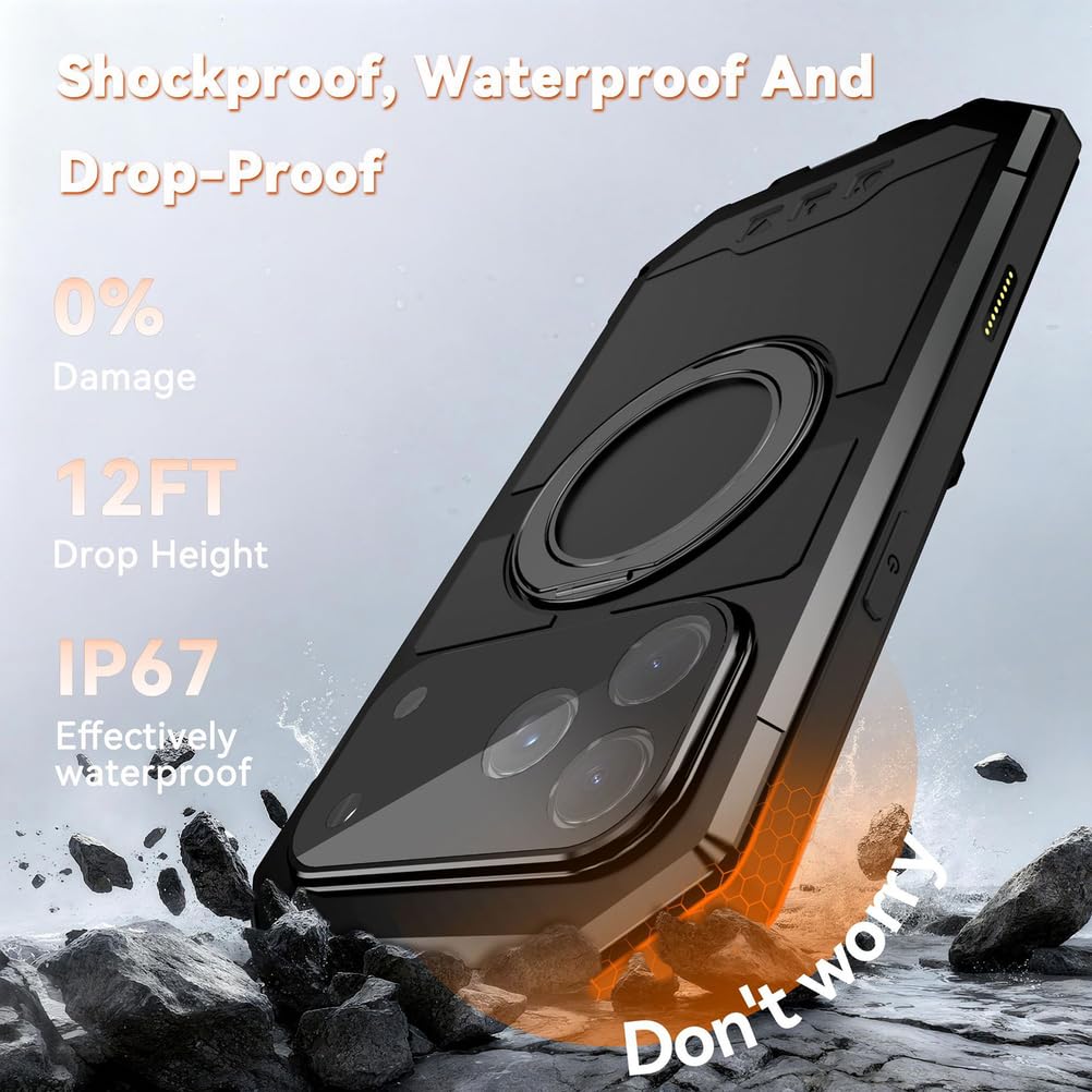 Custodia in metallo resistente per smartphone, copertura completa in alluminio con protezione schermo integrata e cavalletto, design antiurto, colore rosso