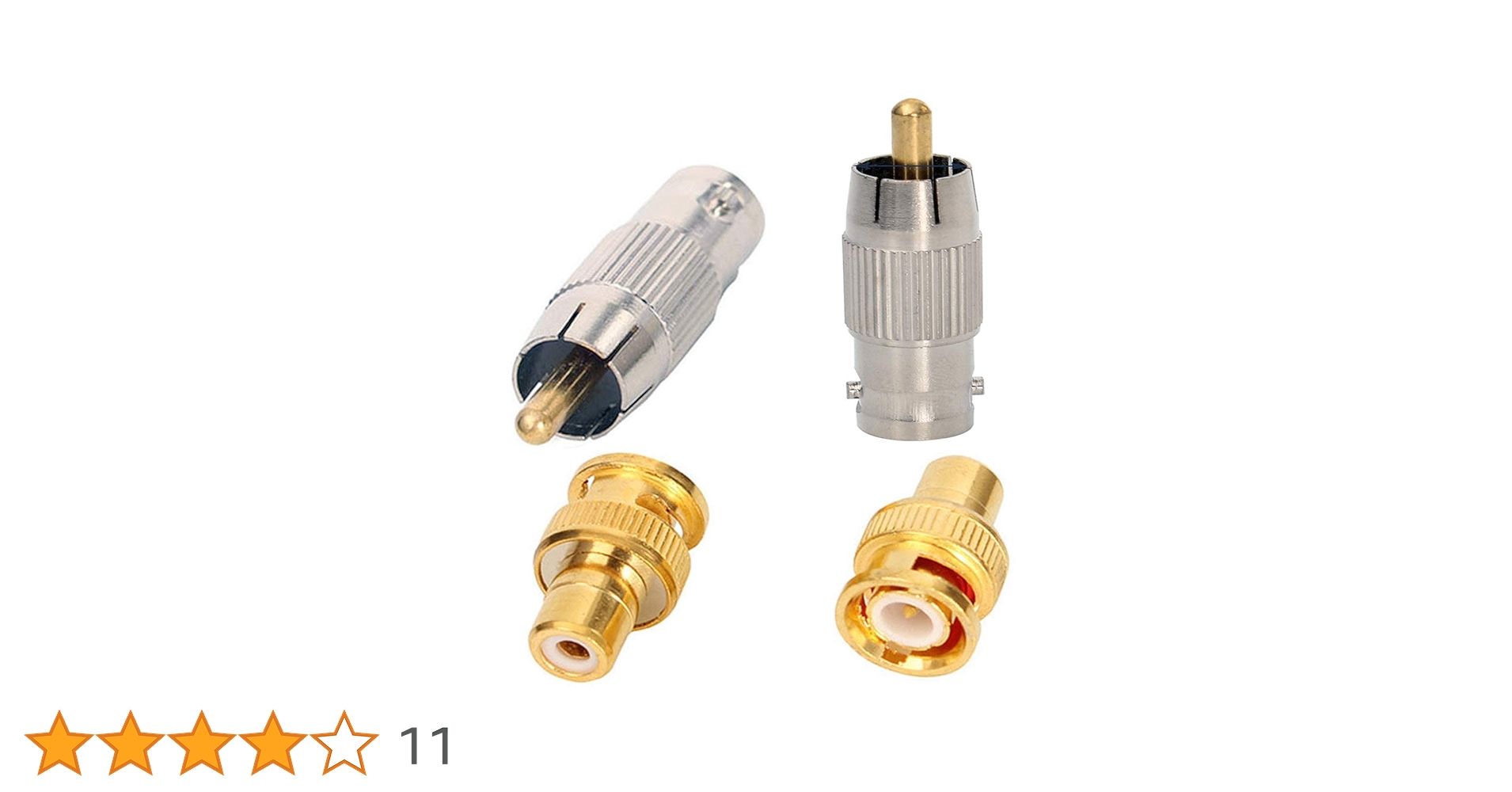 Amazon | 黄銅金メッキ 同軸 変換アダプタ BNCオス⇔RCAメス