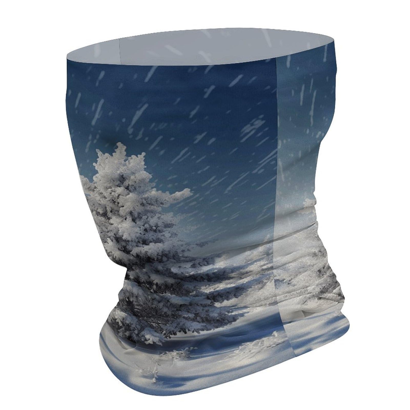 QMNRTK Snow Pine Tree Christmas Balaclava UV Protection Face Mask Breathable Neck Gaiter Ski Mask for Men Women Headwear Bandana Elastic Face Scarf