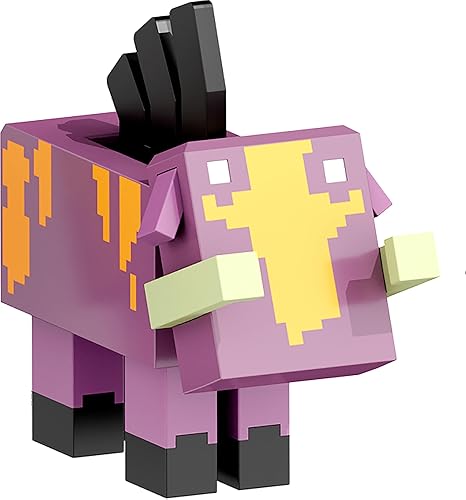 Mattel Minecraft Legends - Figuras de acción de 3.25 pulgadas con acción de ataque y accesorio, juguetes coleccionables (jabalí)