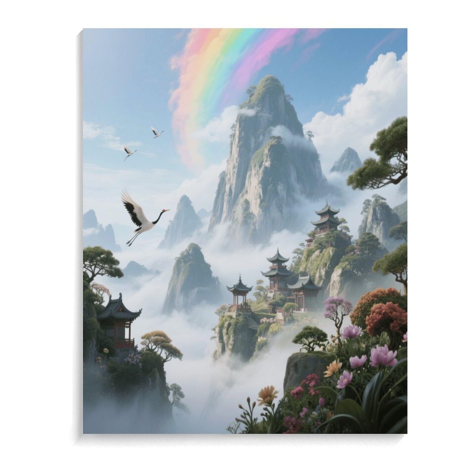 KOAYUBFC Xianxia Malen nach Zahlen für Erwachsene, Anfänger, Erwachsene, Malen-nach-Zahlen-Kits auf Leinwand, DIY-Acryl-Ölfarben, Gemälde mit Pinseln für Geschenk, Heimdekoration, Wanddekoration