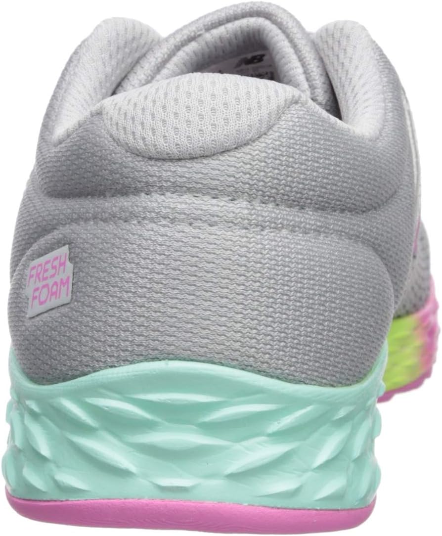 New Balance Unisex-Child Fresh Foam Arishi V2 Lace-up Running Shoe Light Aluminum/Rainbow 10.5 Little Kid