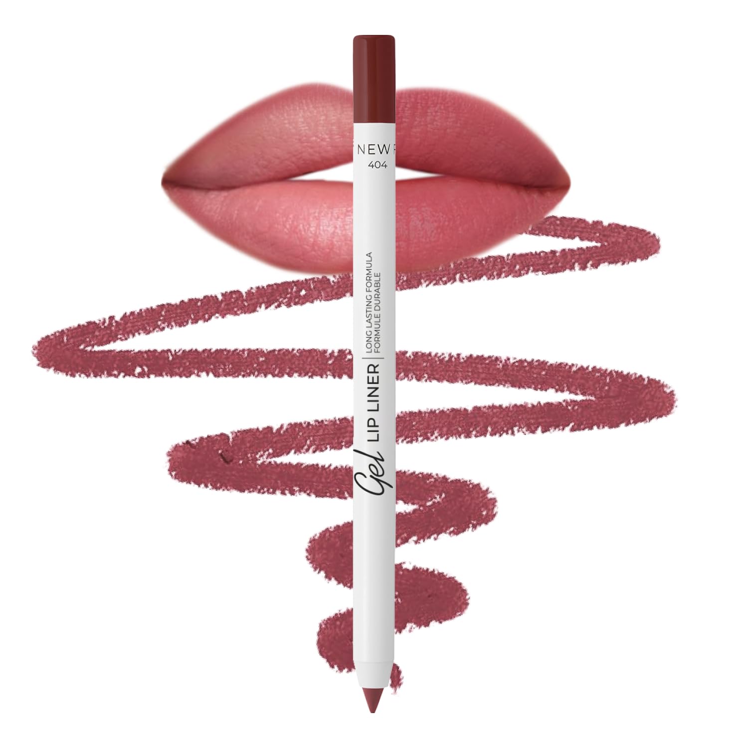 Lamel Matte Gel Lip Liner Pencil | Weightless & CreamyTexture - Sharpenable - Longwear & Waterproof - High Pigmented & Flawless Finish - Cruelty-free & Paraben-Free - 404, 1,7g/0.05oz. (Berry)