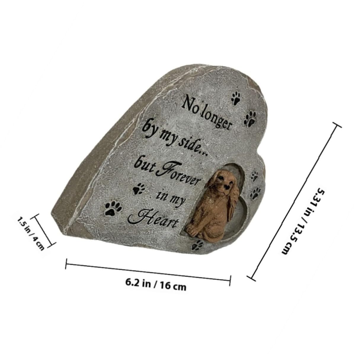 DOITOOL Pietra Commemorativa per Cane in Resina Resistente all'Usura a Forma di Cane, per Giardino e Cortile All'aperto, Monumento Memoriale per Animali Domestici