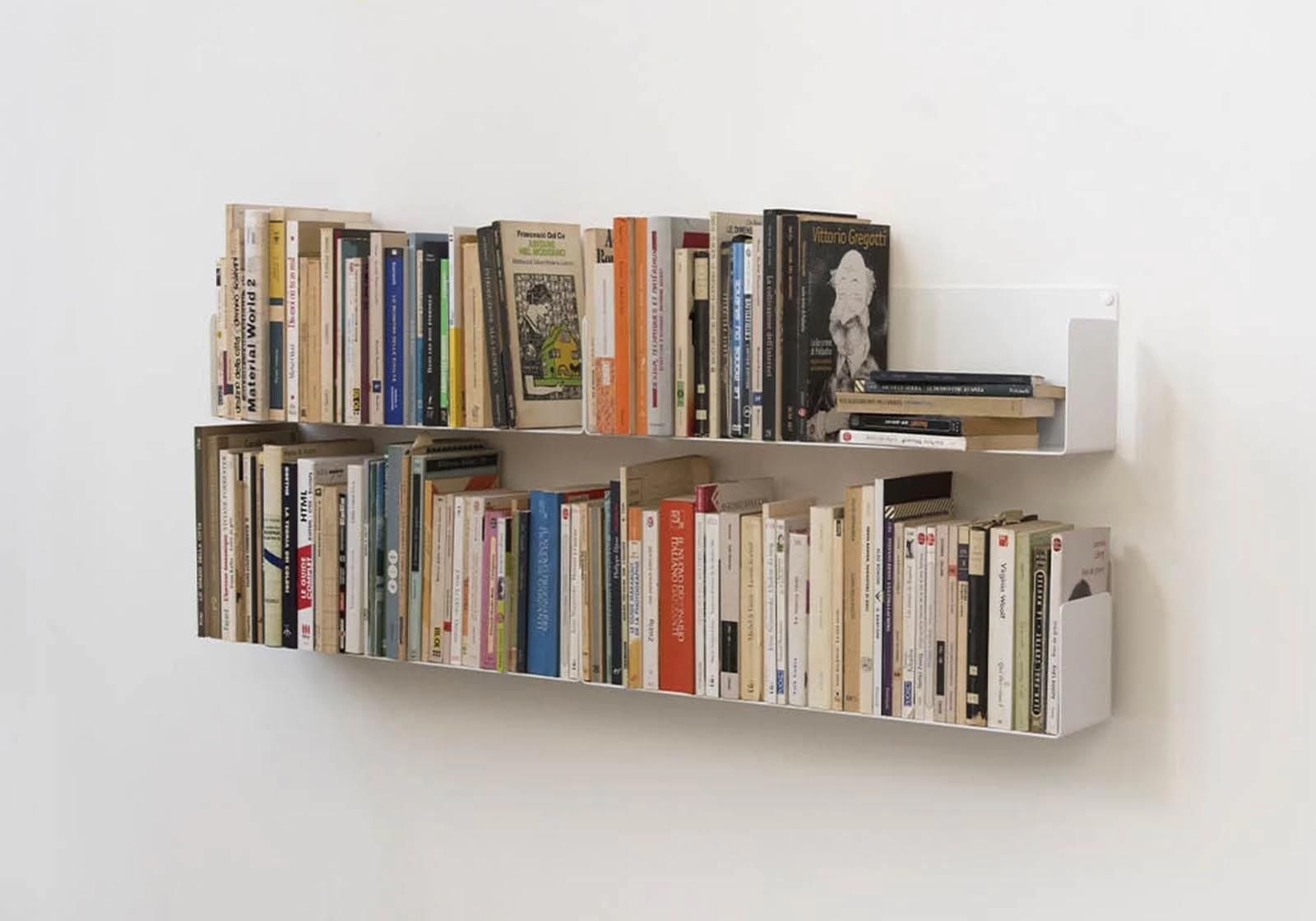 Bibliothèque murale gain de place pour ranger vos livres sur fixation facile