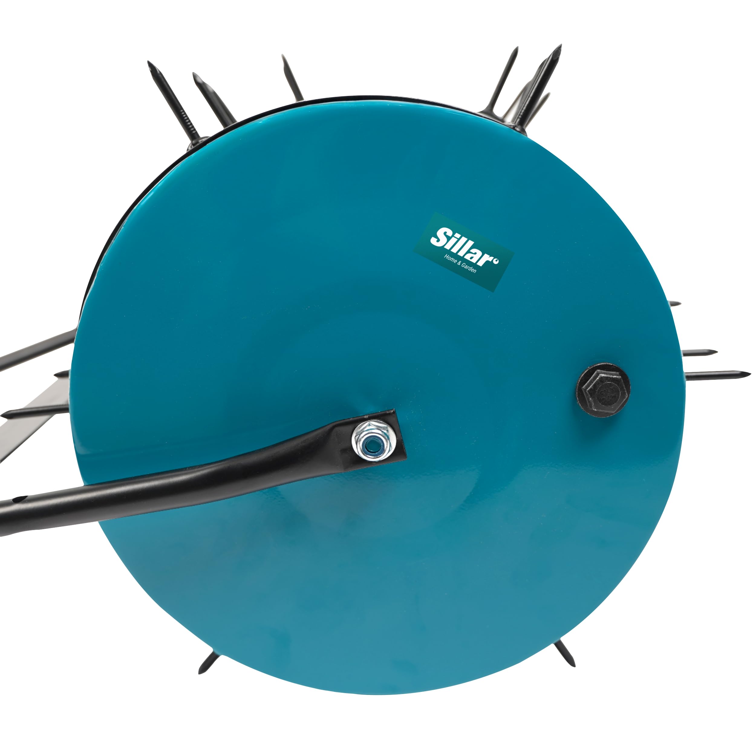 Sillar Anelli Aeratori per Rullo da Prato, 32 cm, Set di 5 Anelli con 30 Punte in Acciaio, Accessorio per Rullo da Giardino, Utensile Manuale per Arieggiare e Rigenerare Il Prato