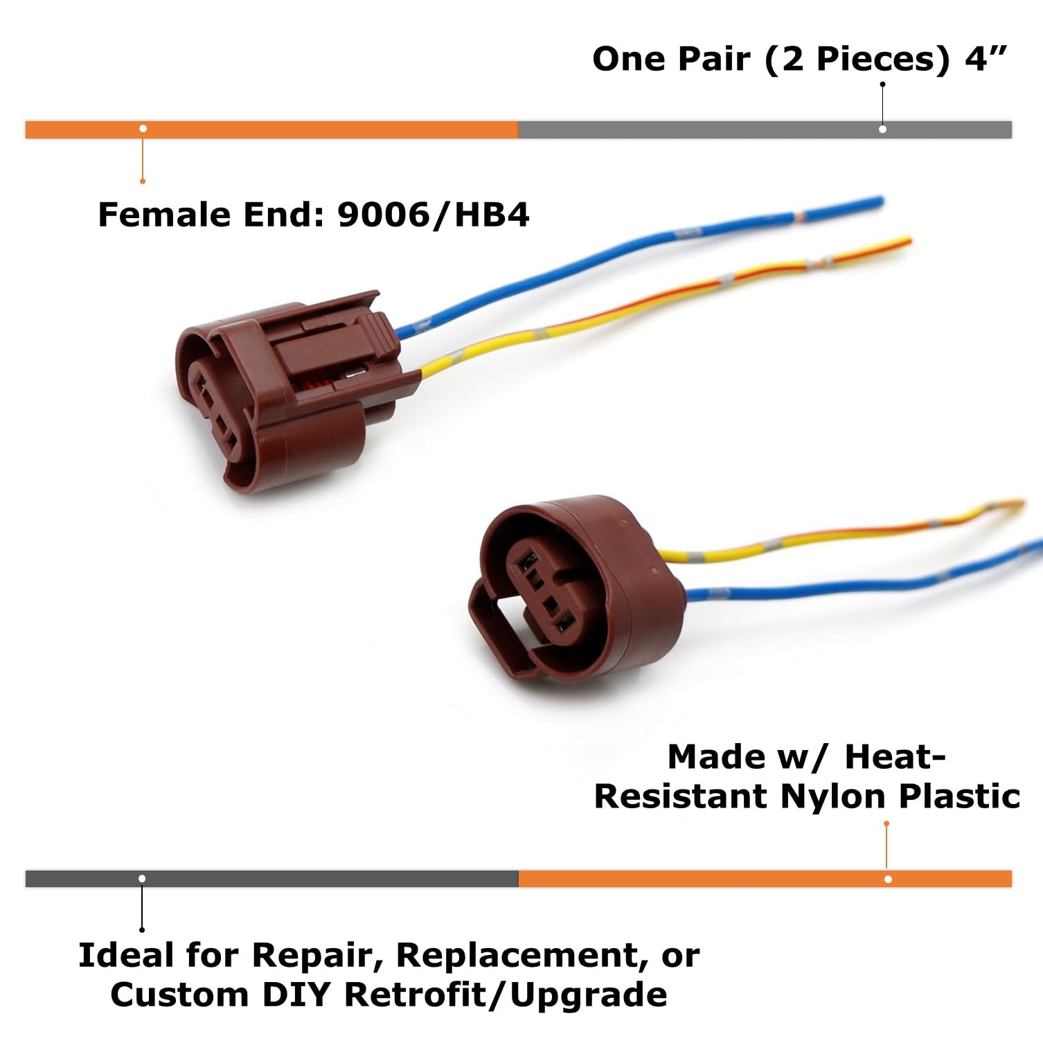Socket 9006 Snapklik.com : iJDMTOY OEM 9006 HB4 Female Adapters Wiring Harness ...
