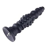 11.3” Silicone Anal Dildo, 10.6” Insertable Anal Beads Dildo with Multiple Bumps,Butt Plug with KlicLok System, L Size Dots Ripple - Anal Pleasure