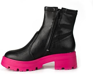 Bota fashion Coturno Dakota feminino, Preto/Rosa, 39