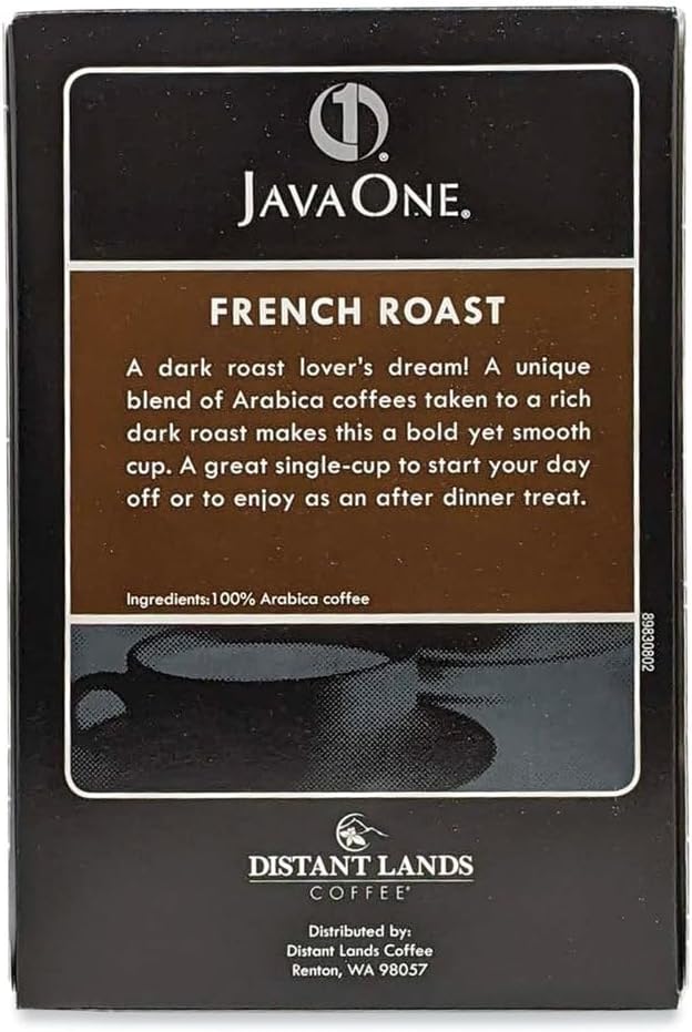 Java One 30800 Coffee Pods, French Roast, Single Cup, 14/Box