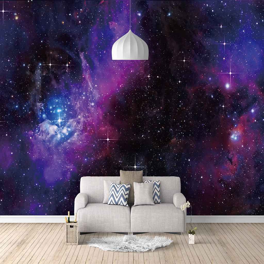 Papier Peint Impression D'Art Moderne Violet 300x210 cm | Qualité Canvas Fine pour Bureau