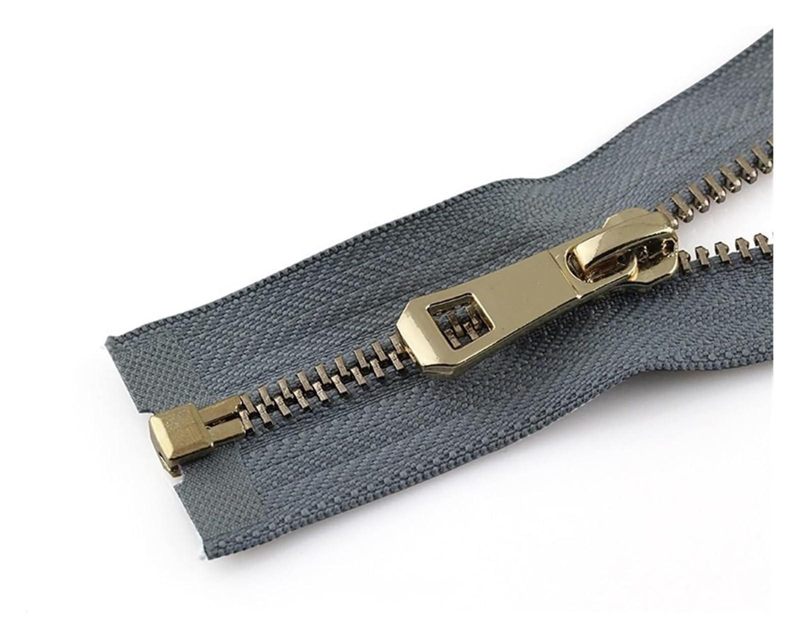 Metal Separating Zippers, Open-End Separating Zipper for Jackets in 55cm 65cm 75cm Multicolor(Gray,55CM-5#)