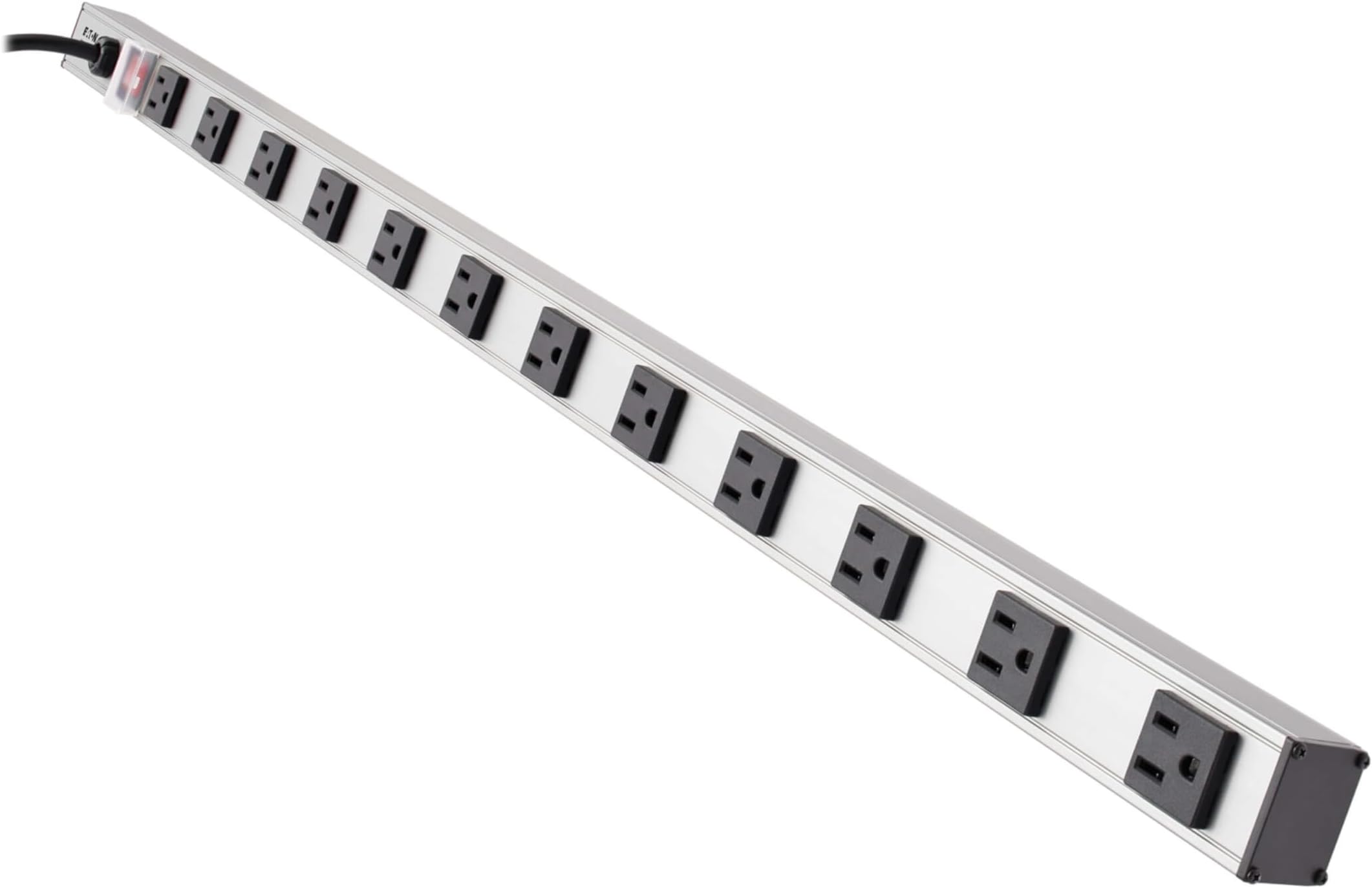 Eaton Tripp Lite Series PS3612 12-Outlet Long Power Strip for Dorm Room Workbench Shop and Garage, Industrial Heavy Duty Metal Housing, 15ft Long Extension Cord, 3ft Length, Mountable/Wall Mount