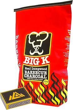 Lumpwood Charcoal for BBQ, Smoking and Grilling Long-Lasting Restaurant Grade Charcoal-Odorless & Non-Toxic 10KGS