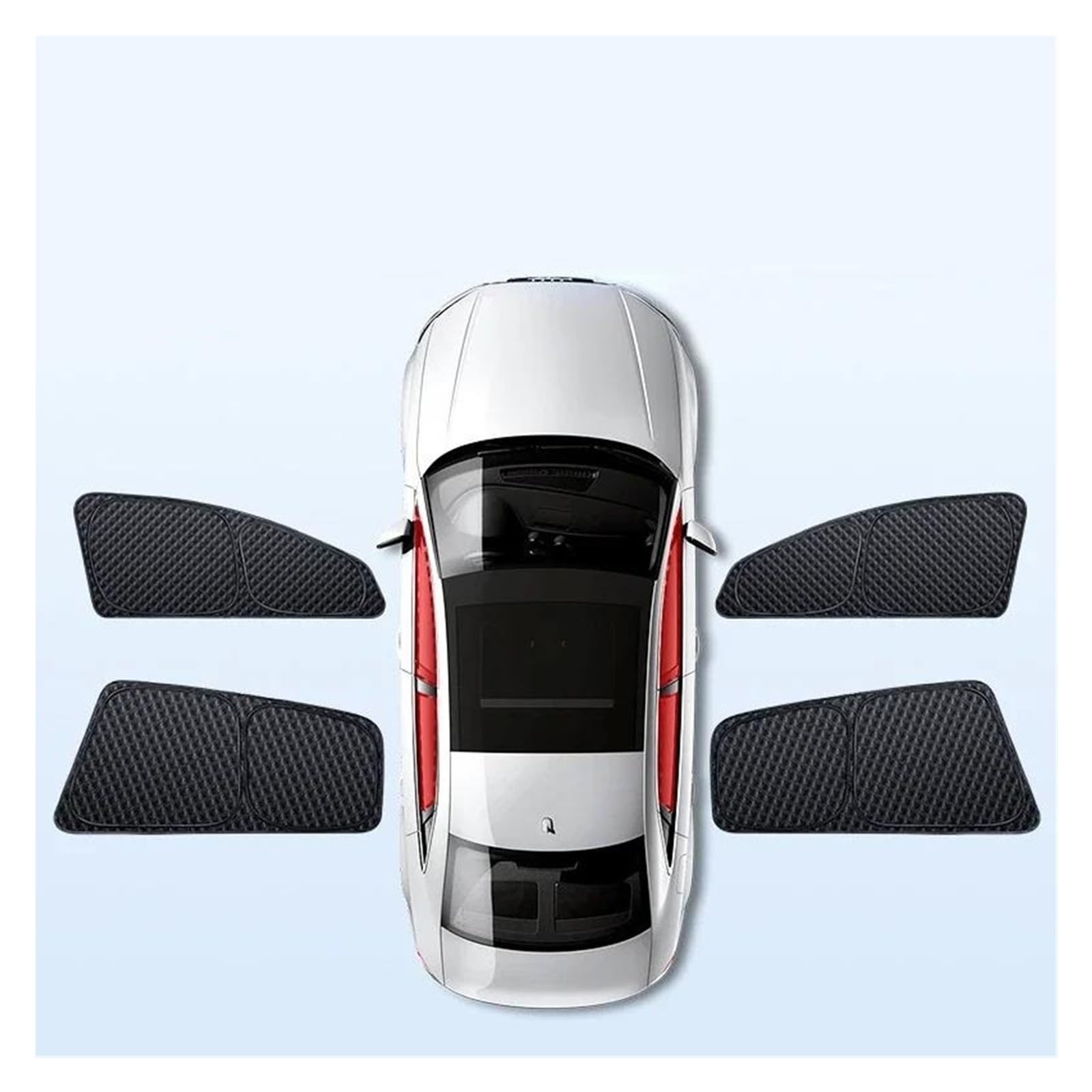 Parasol Grueso Plateado Para Ventana Para Tesla Para Model Y Accesorio Para Parabrisas Parasol Coche Magnético(4p side)