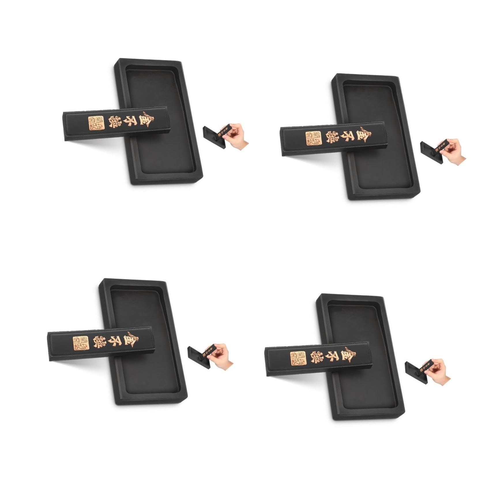 TEHAUX 4sets Inkslab Cinese Per Calligrafia Per Inchiostro Con Bastoncino Di Inchiostro Per Pittura e Scrittura Accessorio Pratico Per Artisti e Studenti Di Calligrafia