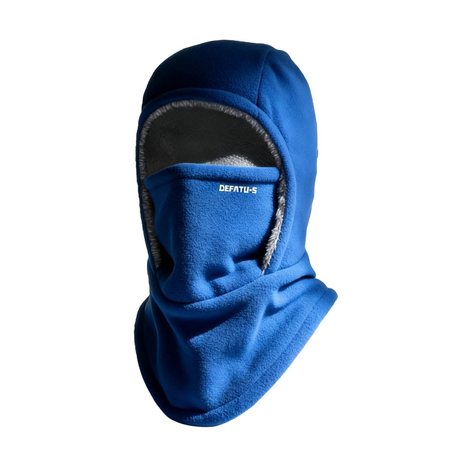 3 in 1 Hat with Scarf and Mask Winter Windproof Sherpa Lined Hood Ski Mask Convertible Balaclava Face